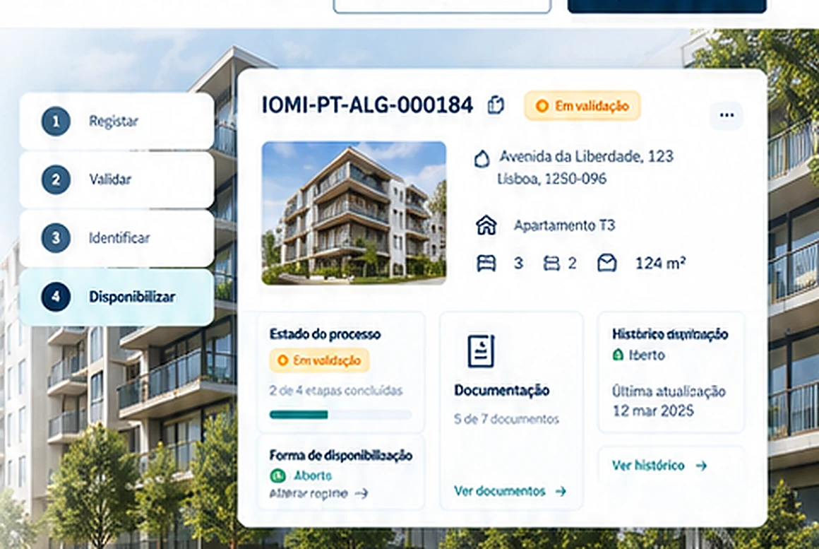 Área do proprietário e ficha de imóvel IOMI